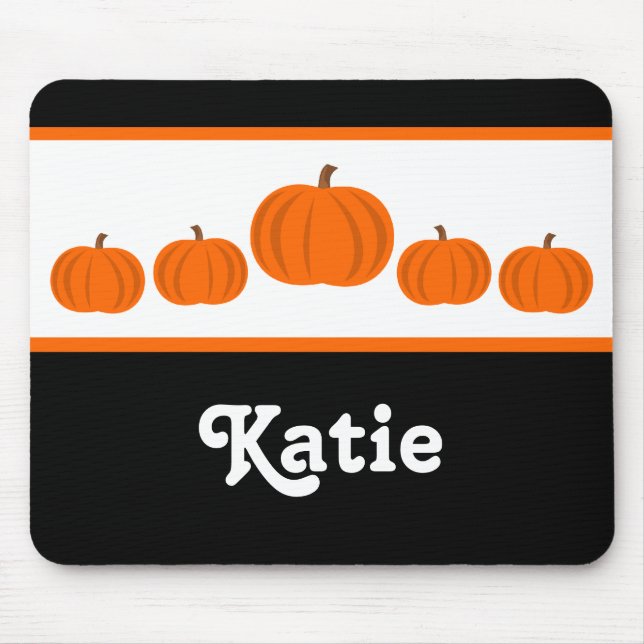 Pumpkin Row Halloween Mousepad Musmatta (Framsidan)