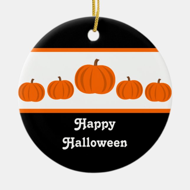 Pumpkin Row Halloween Ornament (Framsidan)