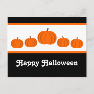 Pumpkin Row Halloween-vykort Vykort