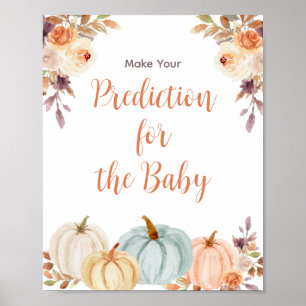 Pumpkin Rustic Blommigt Predictions for baby Poste Poster