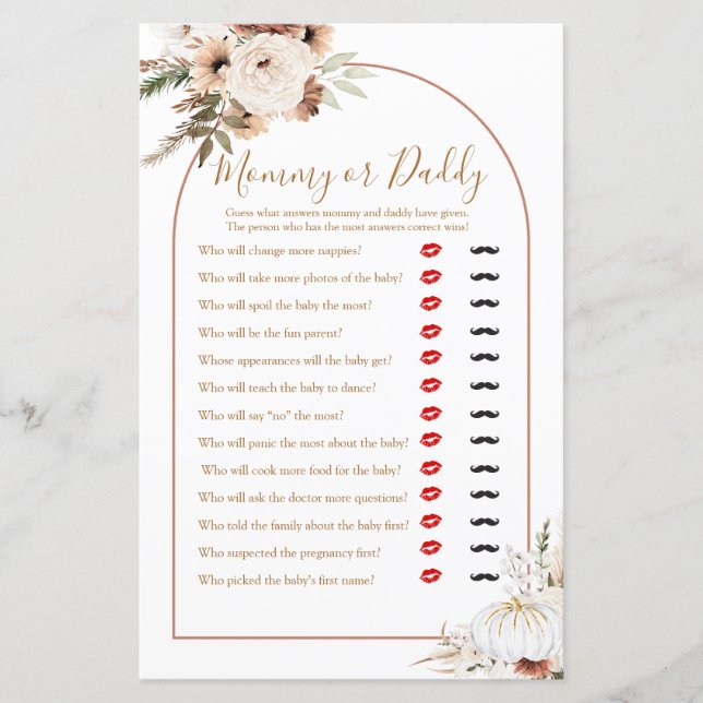 Pumpkin Rustic Boho faller in Kärlek Mamma eller p (Framsida)