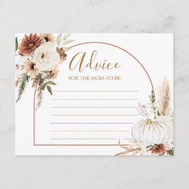 Pumpkin Rustic Boho sjunker i kärlek Råd för Mamma Tilläggskort