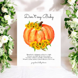 Pumpkin Säg inte att Baby Game Poster