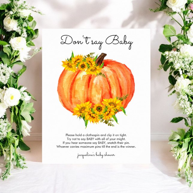 Pumpkin Säg inte att Baby Game Poster (Skapare uppladdad)