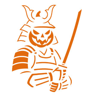 Pumpkin Samurai Halloween Design Design   Spooky W T Shirt