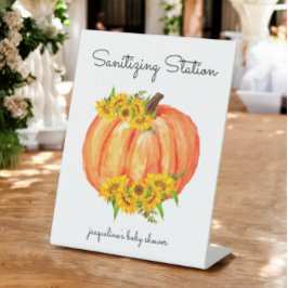 Pumpkin Sanitizing Station Orange White
