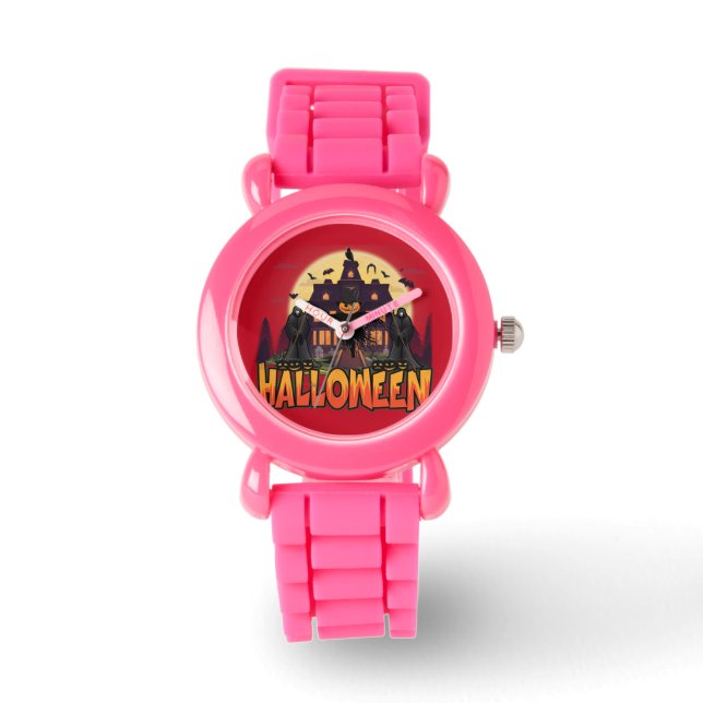 Pumpkin Scary House, Halloween Armbandsur (Framsida)
