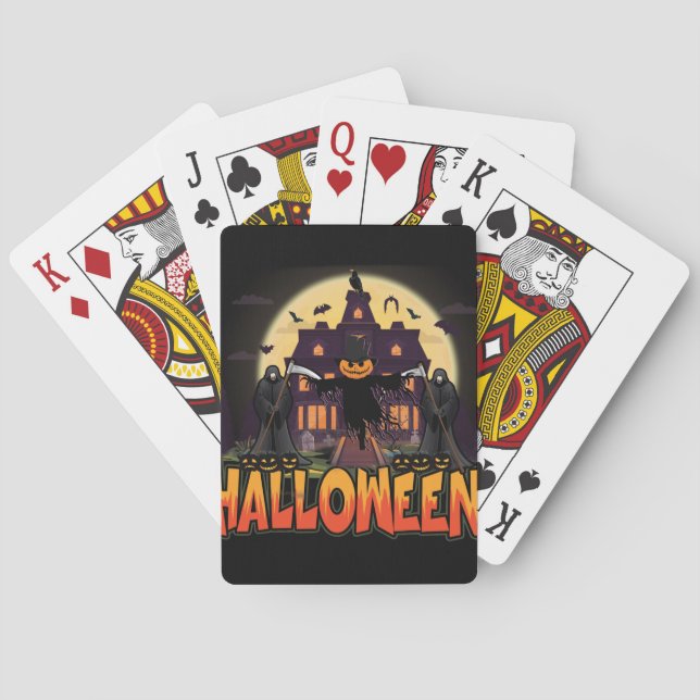 Pumpkin Scary House, Halloween Casinokort (Baksidan)