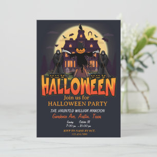 Pumpkin Scary House, Halloween Planner Party Inbjudningar