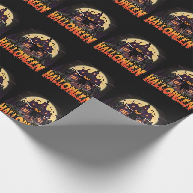 Pumpkin Scary House, Halloween Presentpapper (Hörn)