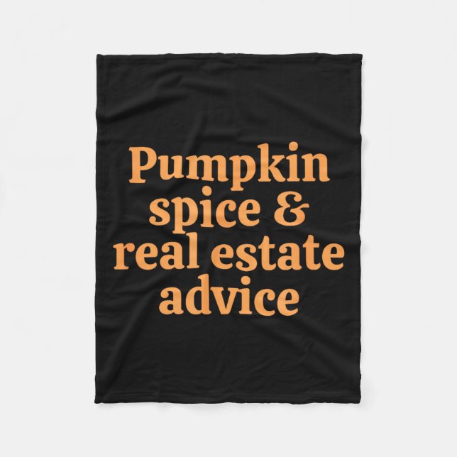 Pumpkin Sce And Real Estate Advice  Fleecefilt (Framsidan)