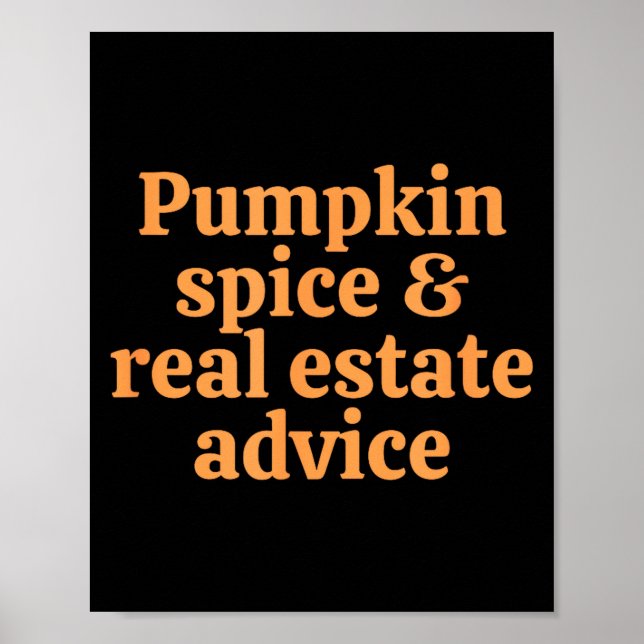 Pumpkin Sce And Real Estate Advice  Poster (Framsidan)