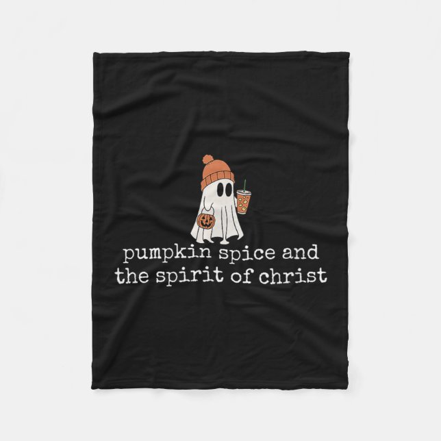 Pumpkin Sce And The Srit Of Christ Christian Hallo Fleecefilt (Framsidan)