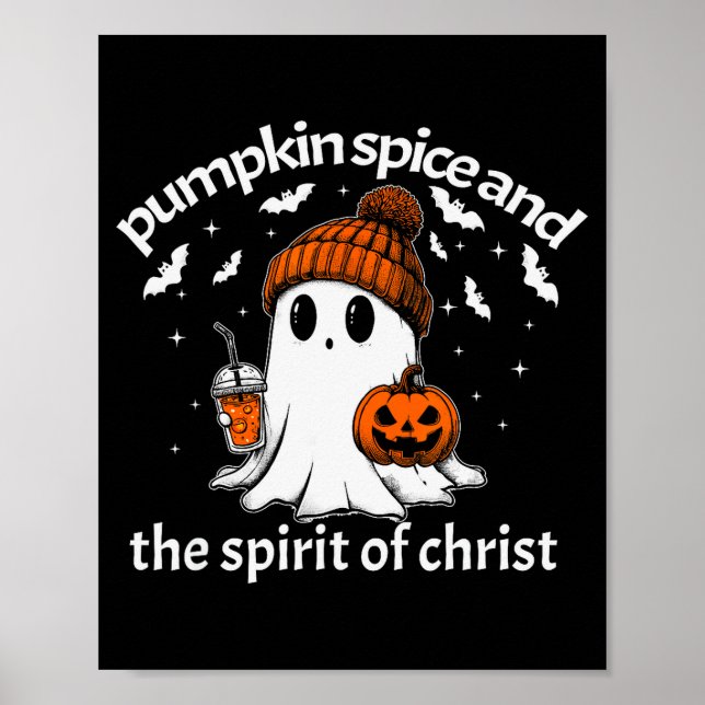 Pumpkin Sce And The Srit Of Christ Funny Ghost Hal Poster (Framsidan)