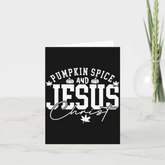 Pumpkin Sce Christian Faith Thanksgiving Fall Autu Kort (Framsida)
