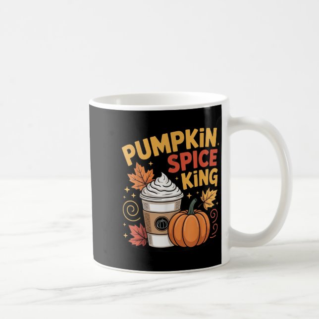 Pumpkin Sce Kung Cute Fall Coffee Design Kaffemugg (Höger)