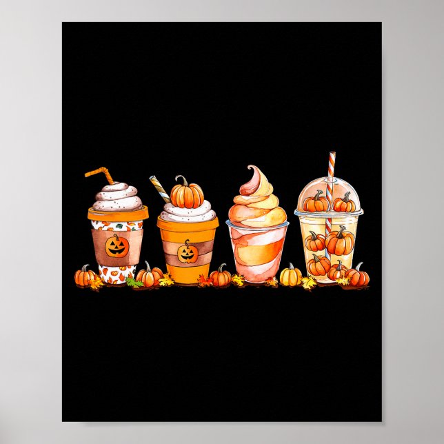 Pumpkin Sce Latte, Fall Coffee, Pumpkin Sce Thanks Poster (Framsidan)