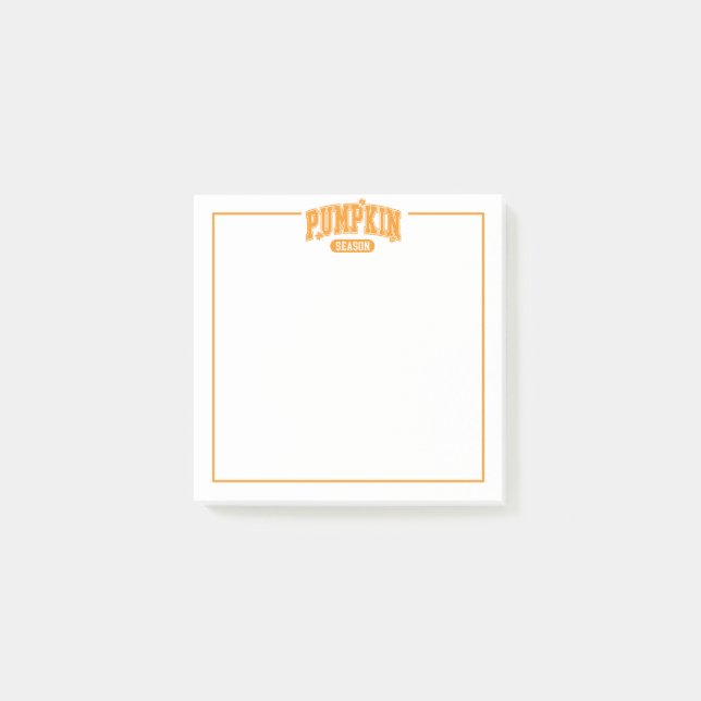 Pumpkin Season-anteckningar Post-it Block (Framsida)