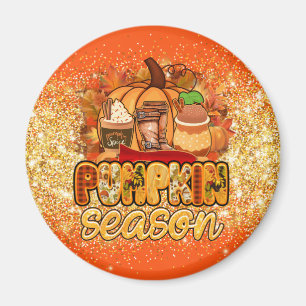 Pumpkin Season Autumn Anpassa text och Färg Magnet