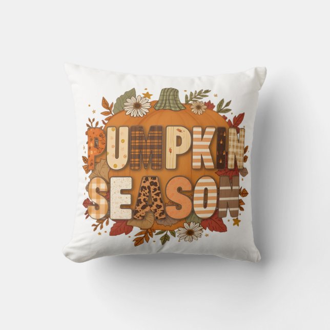Pumpkin Season – Autumn Flowers & Cozy Coussin Kudde (Framsida)