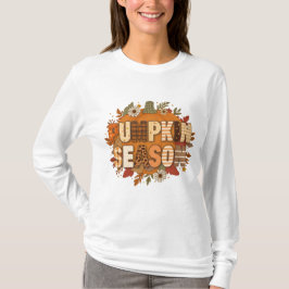 Pumpkin Season – Autumn Flowers & Cozy T-shirt