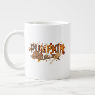 Pumpkin season autumn mug, cozy fall aesthetic jumbo mugg