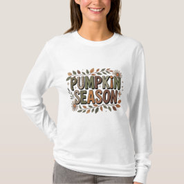 Pumpkin Season – Earthy Leaves Aesthetic T Shirt