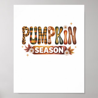 Pumpkin Season Fall Boho Poster