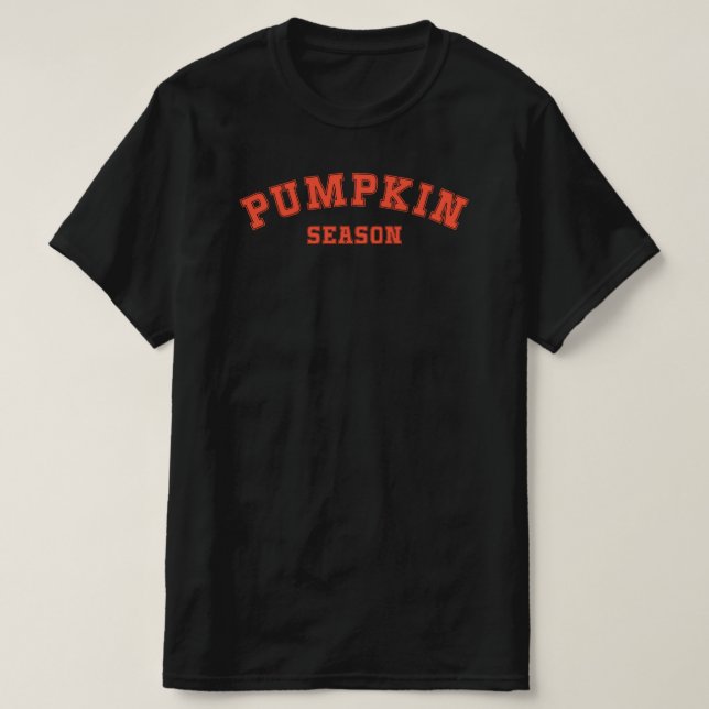 Pumpkin Season Fall Höst löv T Shirt (Design framsida)