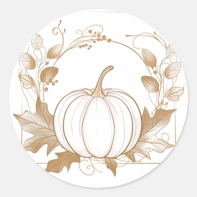 Pumpkin Season: Fall Runt Klistermärke (Framsida)