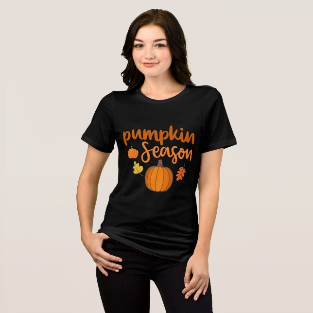 Pumpkin Season Fall T Shirt (Framsida Full)