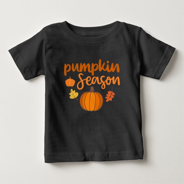 Pumpkin Season Fall T Shirt (Framsida)