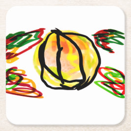 Pumpkin Season-glädje Underlägg Papper Kvadrat