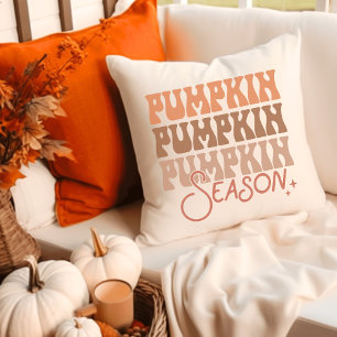 Pumpkin Season Groovy Retro Kudde