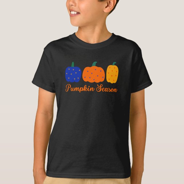 Pumpkin Season Halloween T Shirt (Framsida)