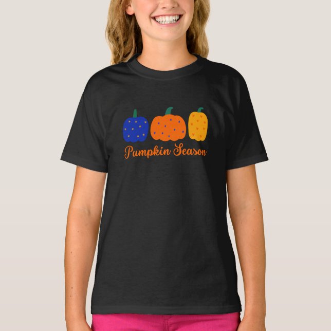 Pumpkin Season Halloween T Shirt (Framsida)