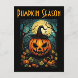 Pumpkin Season Halloween Vykort