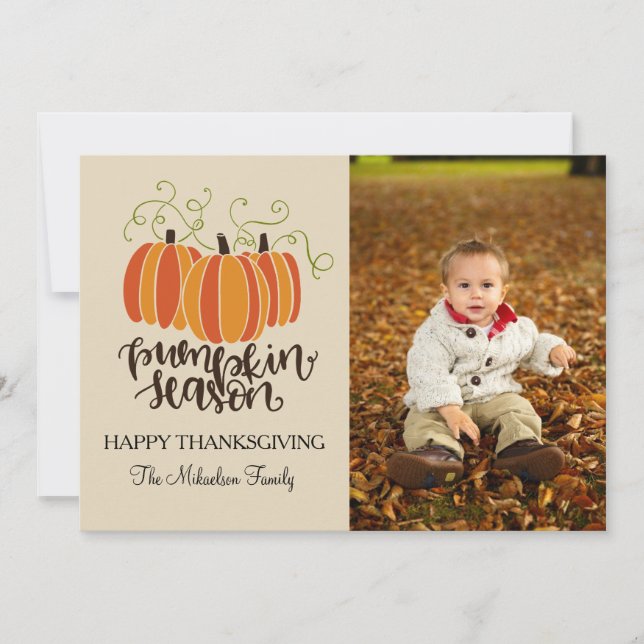 Pumpkin Season Happy thanksgiving Photo Julkort (Framsida)