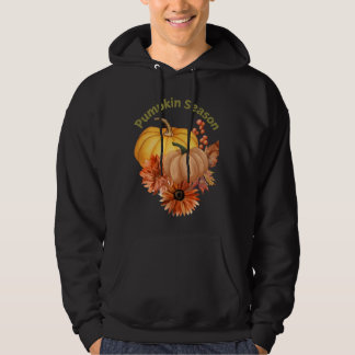 Pumpkin Season Hoodie med Autumn Flowers