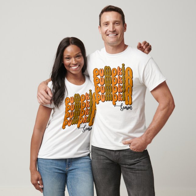 Pumpkin Season, Retro Autumn Thanksgiving T Shirt (Unisex)