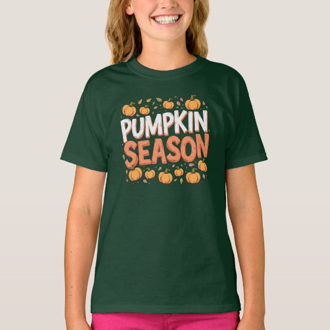 Pumpkin Season T Shirt (Framsida)