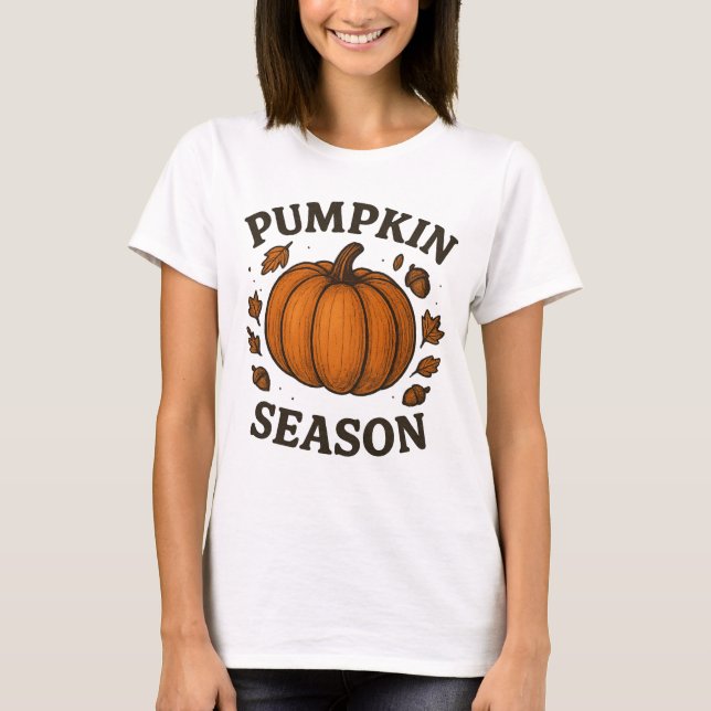 Pumpkin Season T-Shirt - Cute Fall Autumn Graphic (Framsida)