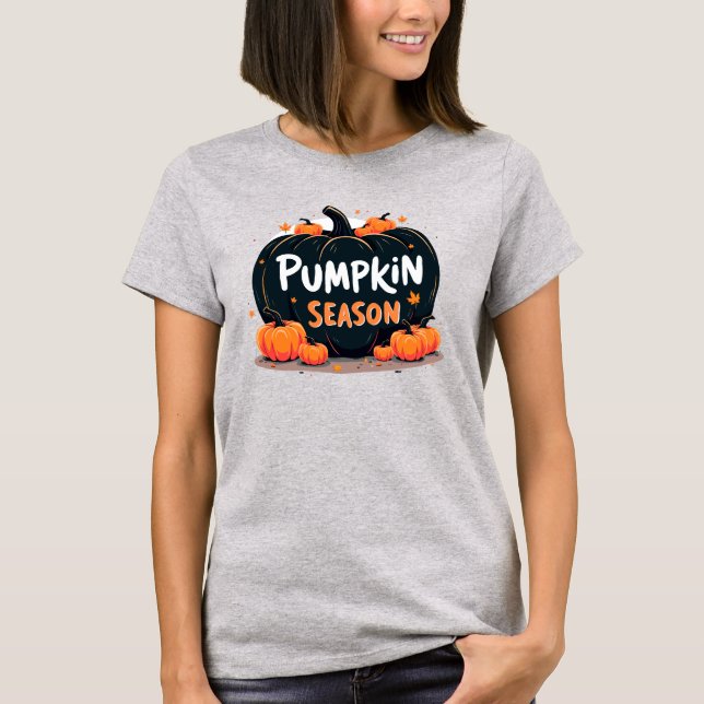 Pumpkin Season, Thanksgiving Day T Shirt (Framsida)