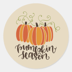 Pumpkin Season Thanksgiving Fall Runt Klistermärke