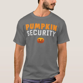 Pumpkin Security Kids Halloween Idea For Trick Or  T Shirt