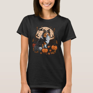 Pumpkin Shetland Sheepdog-kostym på Sheltie Hallo T Shirt