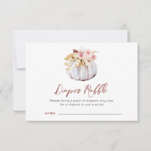 Pumpkin Shower RaffCard för hösten-babyknapp Tack Kort