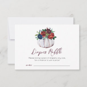 Pumpkin Shower RaffCard för hösten-babyknapp Tack Kort