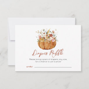 Pumpkin Shower RaffCard för hösten-babyknapp Tack Kort