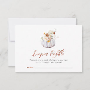 Pumpkin Shower RaffCard för hösten-babyknapp Tack Kort